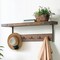 Alaterre Furniture Kyra 42" Oak and Metal Coat Hook with Shelf ANKY24RBG - alternate 4